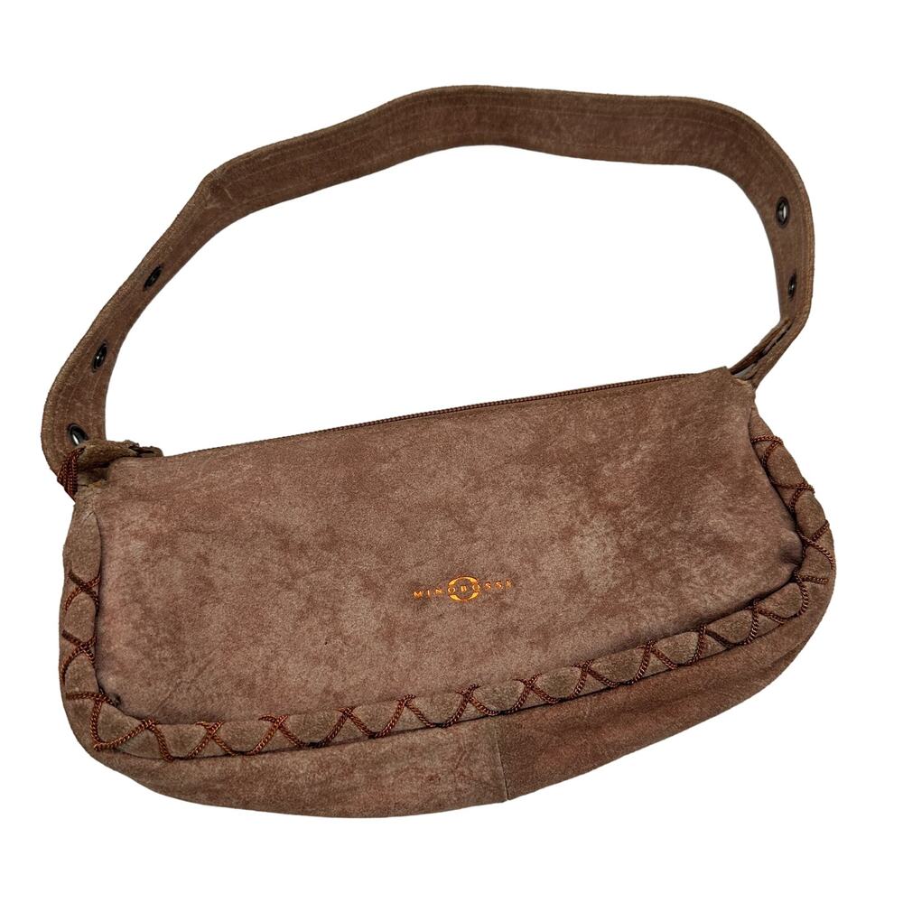 Minobossi Brown Leather Purse Tassle Zipper